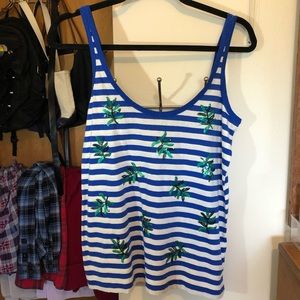 J.Crew Blue&White Striped Tank Top Size XS